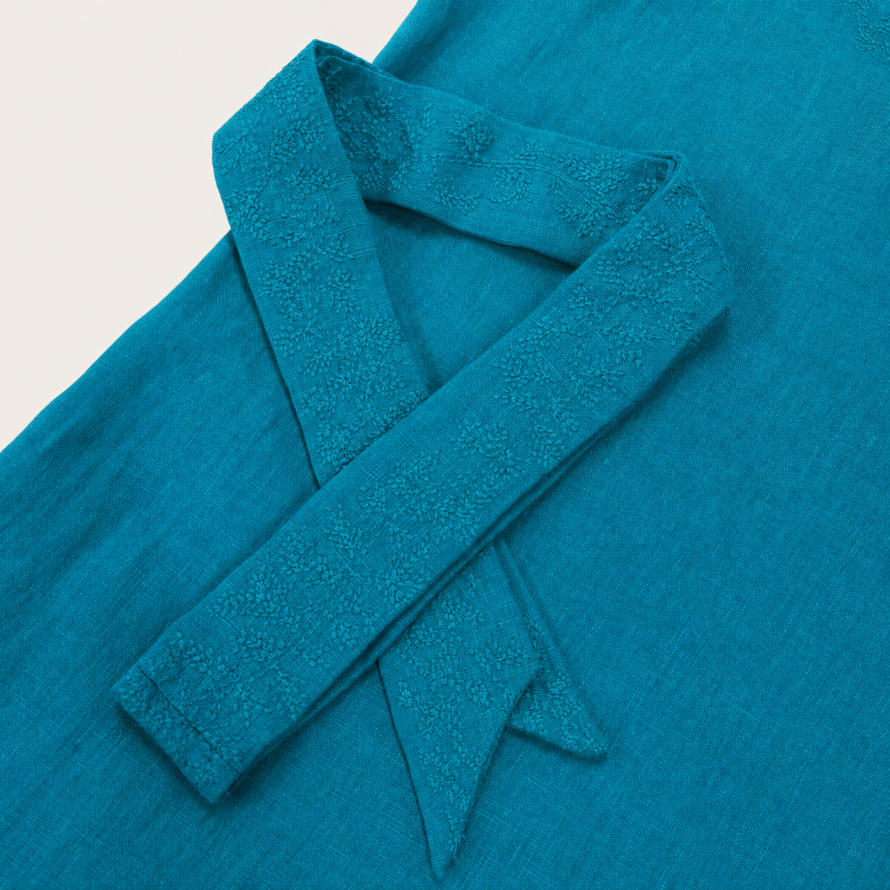 Loro Piana Style Turquoise Linen Sleeveless Midi Dress - Image 4