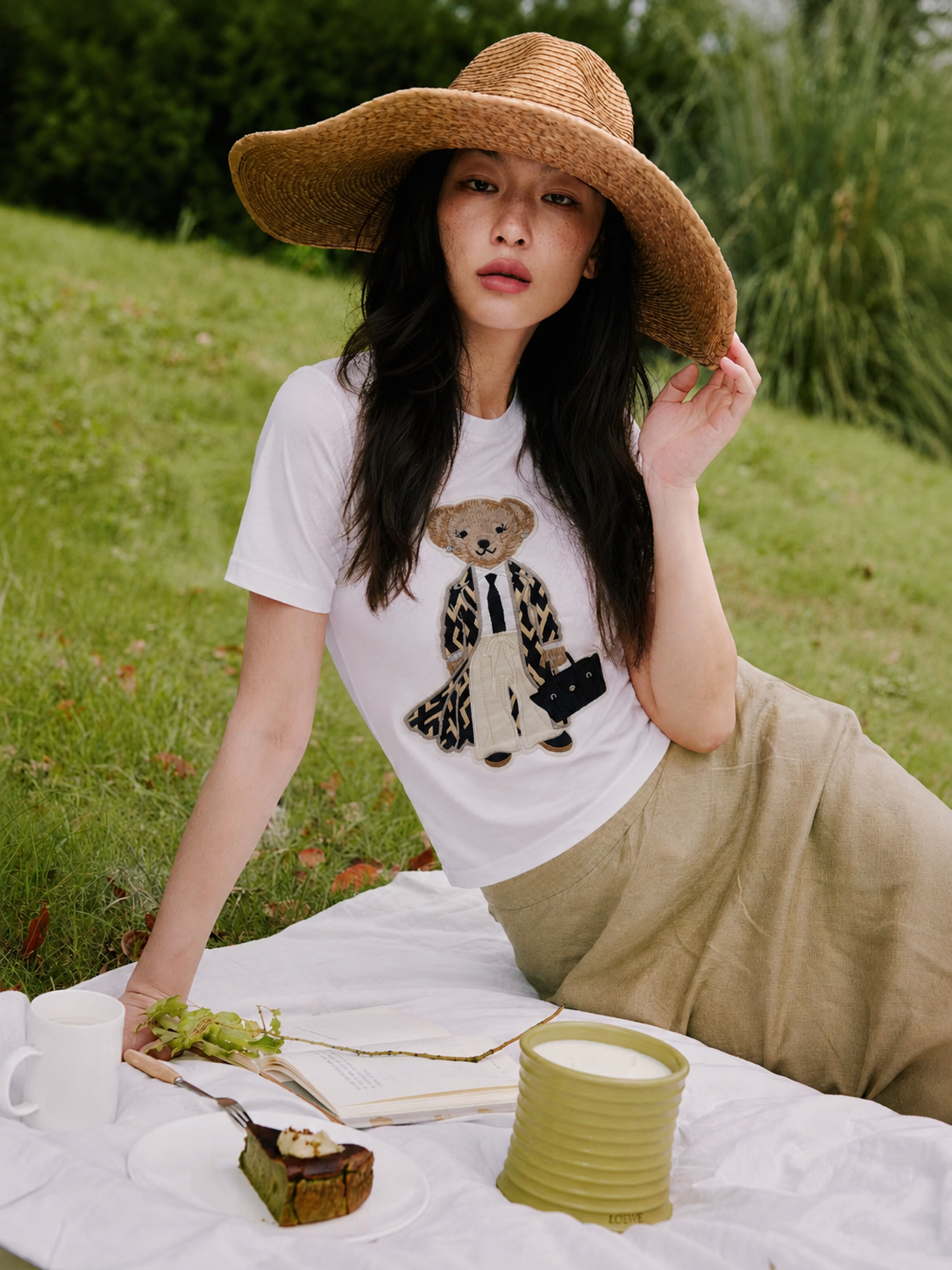 Ralph Lauren Style Polo Bear Cotton Embroidered T-Shirt
