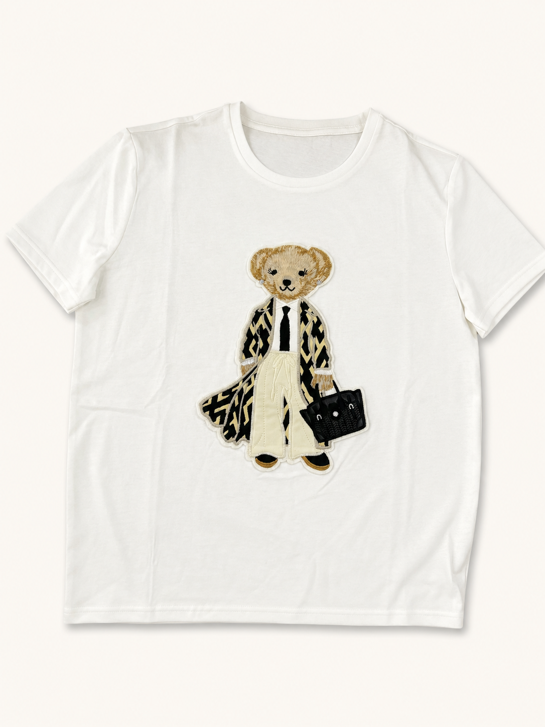 Ralph Lauren Style Polo Bear Cotton Embroidered T-Shirt - Image 3
