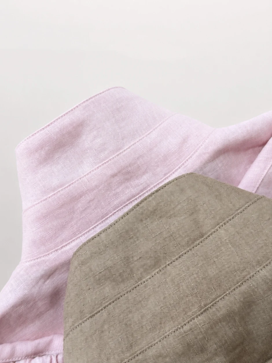 Loro Piana Style Reversible Linen Bomber Jacket - Image 4