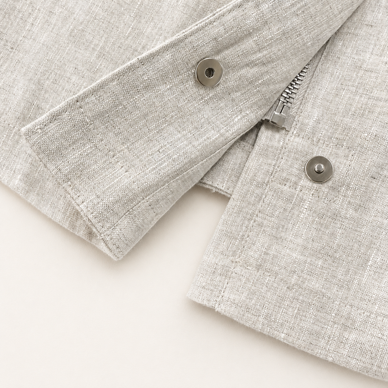 Loro Piana Style Linen Sleeveless Utility Jacket - Image 7