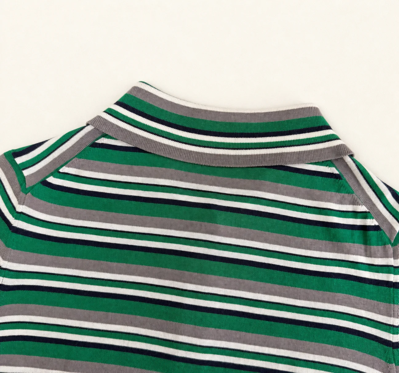 Prada Style Striped Short-Sleeve Knit Top - Image 6